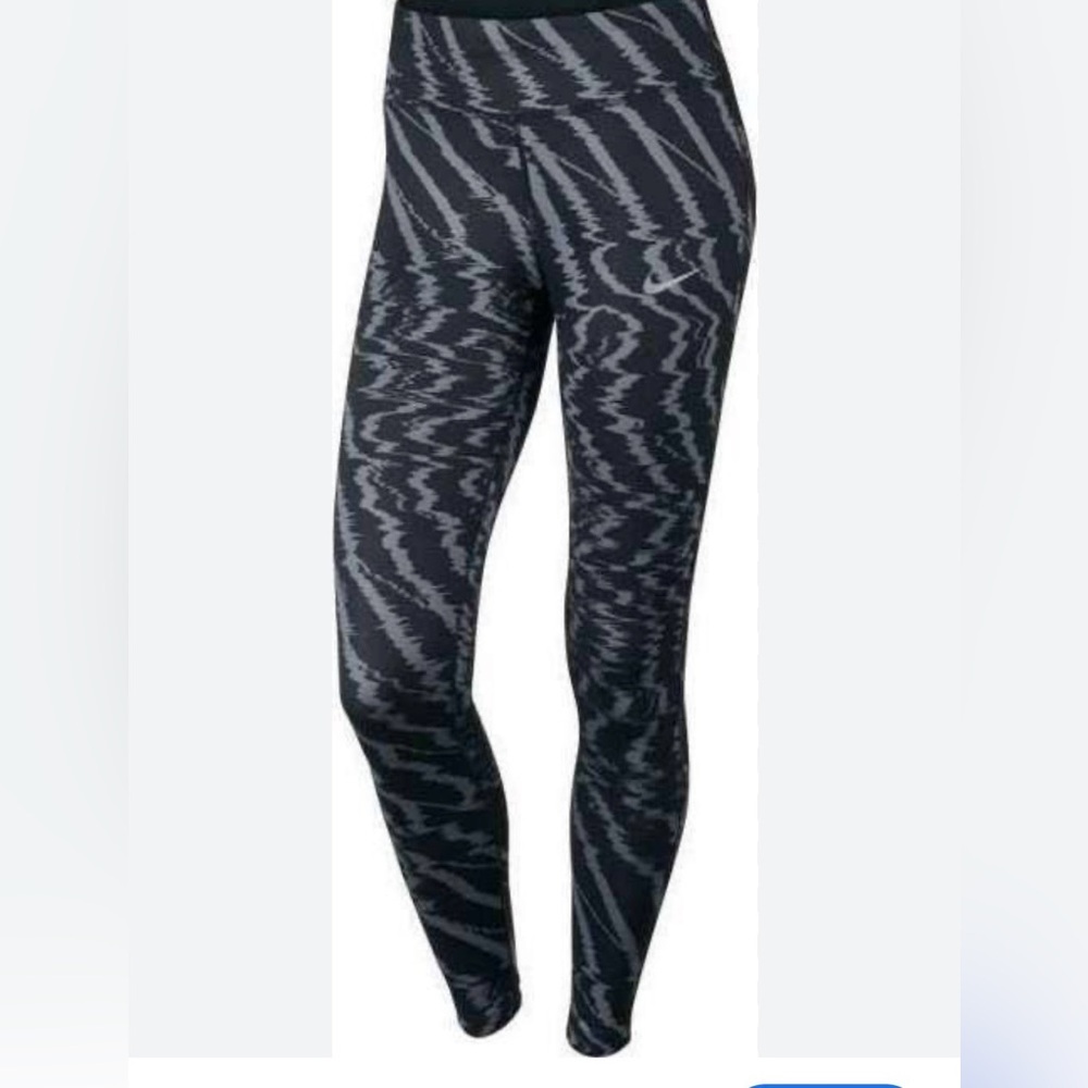 Nike Dri-Fit Printed Cropped Leggings Women Size L Athletic Running Workout